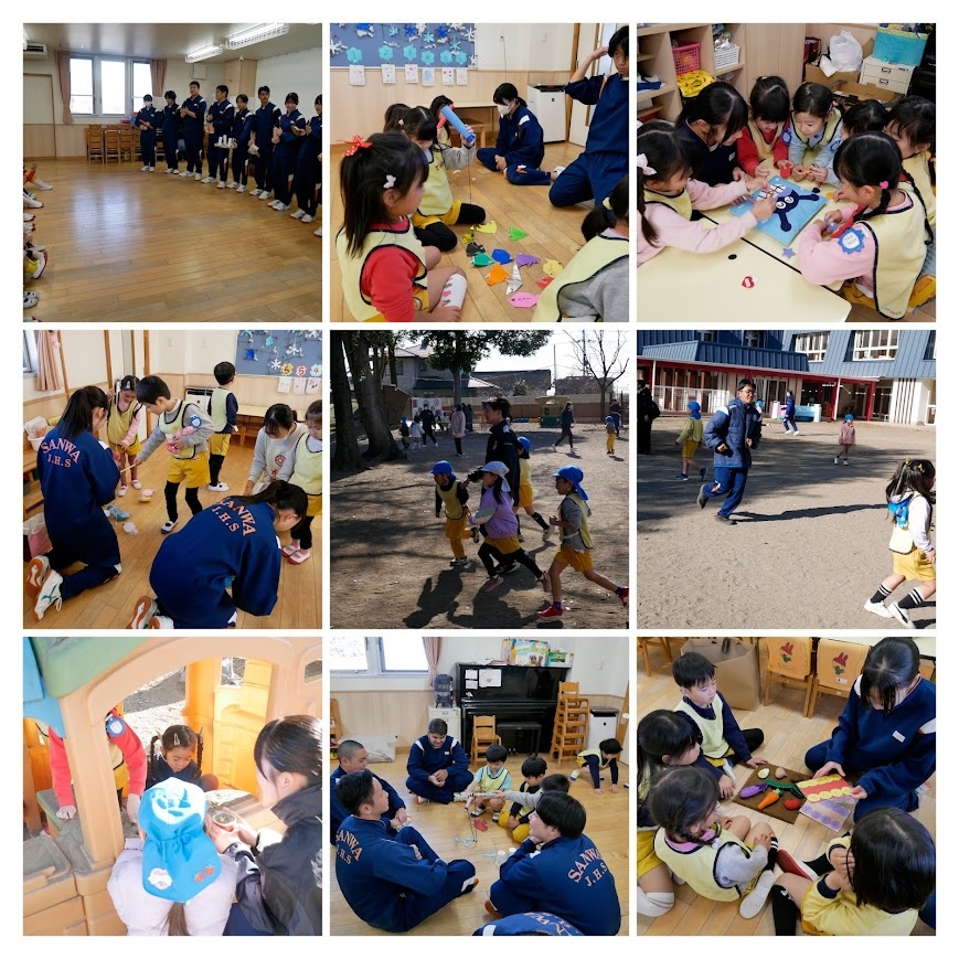 12/8(月) 三和中3年生 幼稚園訪問